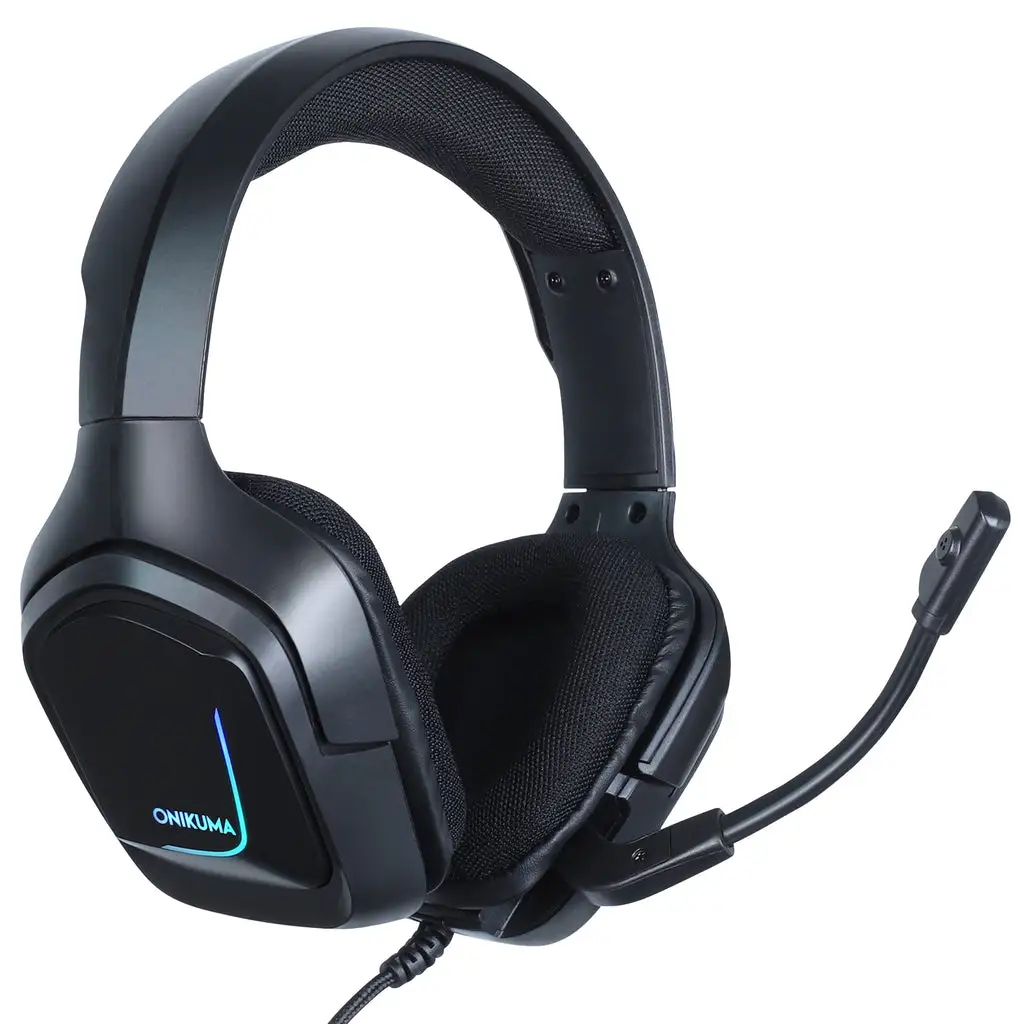 ONIKUMA K20 casque filaire avec Microphone RGB lumière jeux