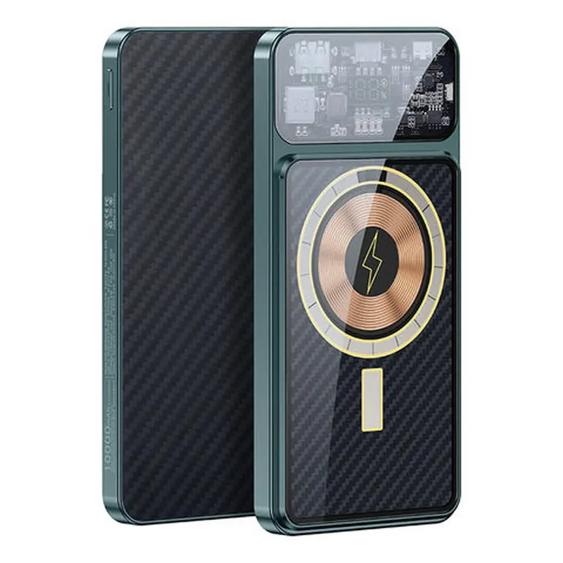 Power Bank magnétique transparent sans fil PD 22.5W 10000mAh SHTEL P-30