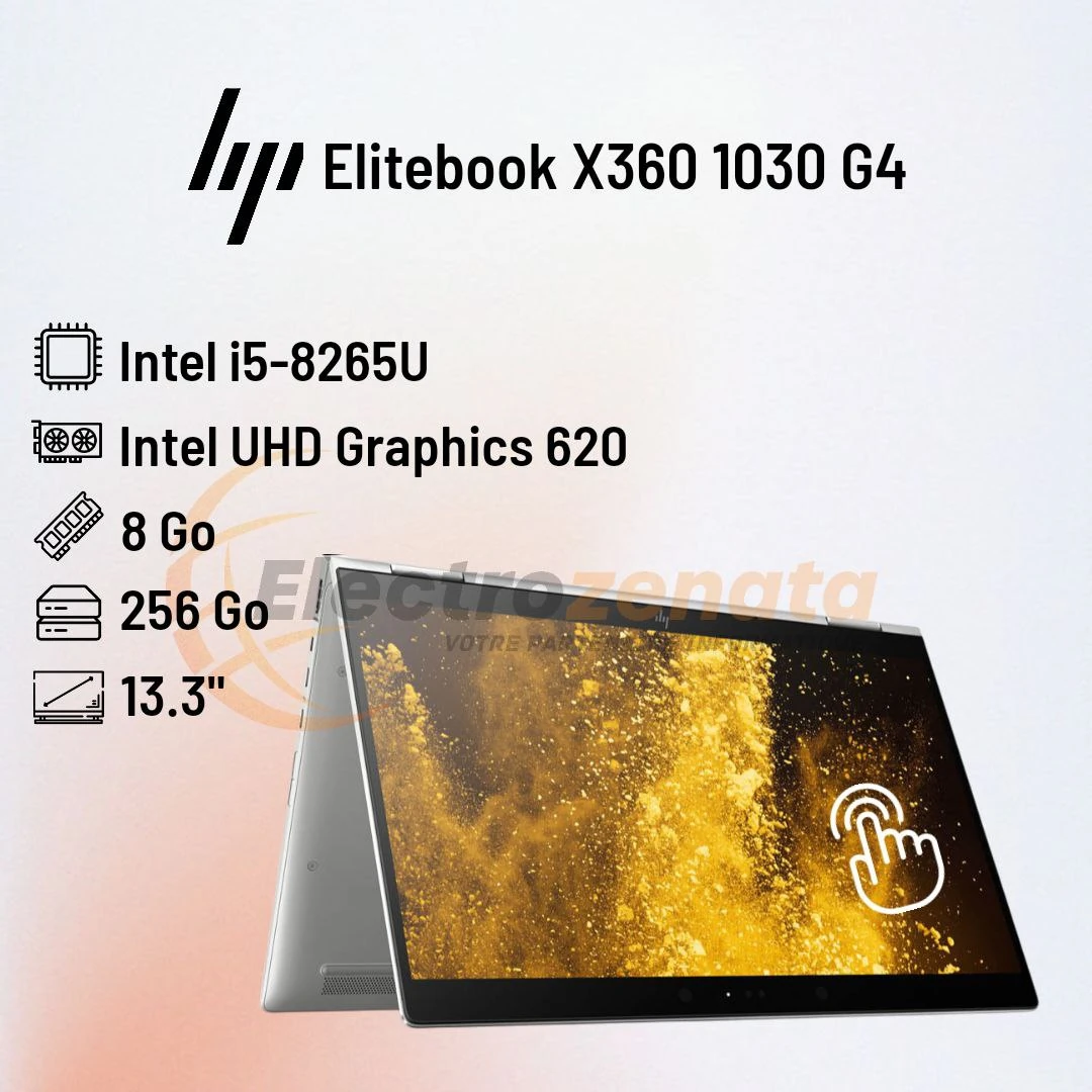 HP EliteBook X360 1030 G4 2 IN 1 i5-8265U 8 Go