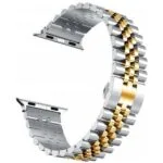 Bracelet acier Apple Watch Jubilé-Argent-or