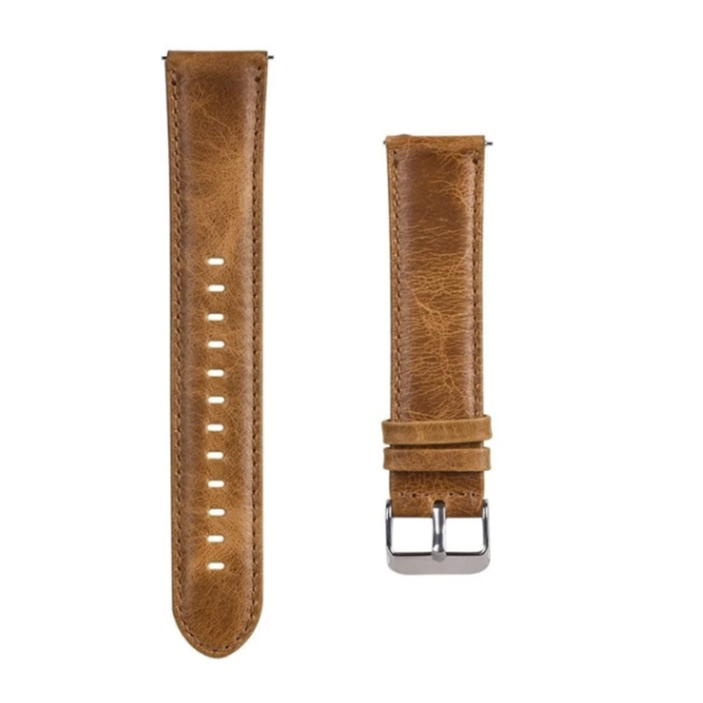 Bracelet de montre en cuir marron 22 mm