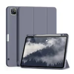 Étui iPad Pro 12.9 pouces (modèles 2022, 2021, 2020) fin et élégant avec fonction veille automatique, support pliable et protection anti-rayures. Accès total aux ports et caméras. Léger, résistant et compatible USB-C. A2436, A2437, A2764, A2378, A2461, A2379, A2229, A2069, A2232